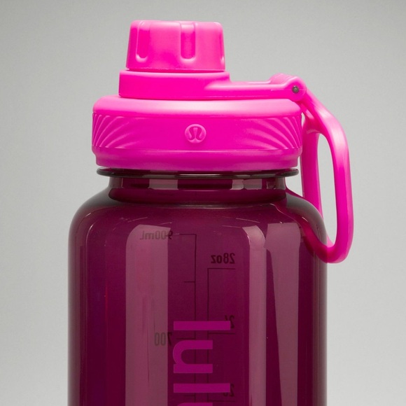 Lululemon Deep Luxe/Pow Pink Back to Life clear water bottle 32oz - Picture 2 of 2